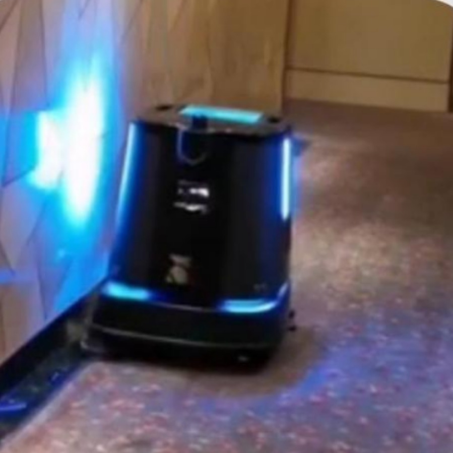 Edificios de oficinas, hospitales, hoteles, escenas múltiples limpieza interior, limpieza de suelo, lavado de suelo, empuje de polvo en un robot SK40