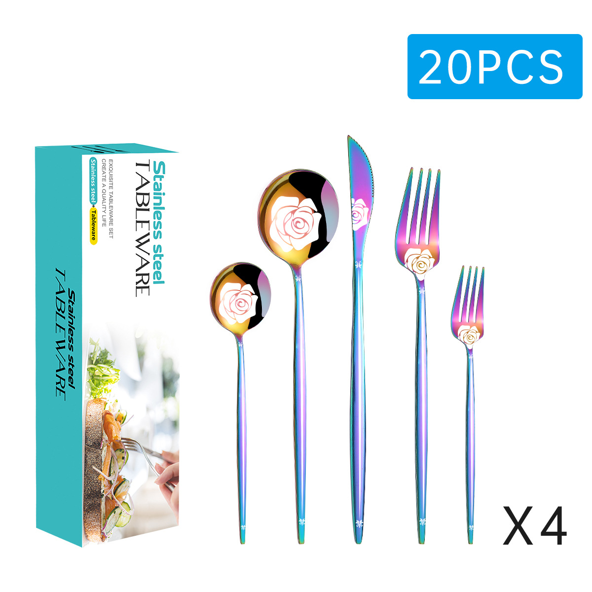 컬러 20 장 세트 (파란색 치약 상자)