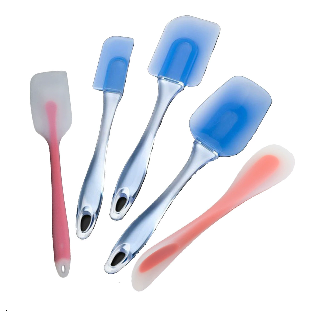 Силиконовый трехкомпонентный силиконовый скребок из 3-х частей прозрачный синий скребок крем шпатель силиконовый мешок нейлон