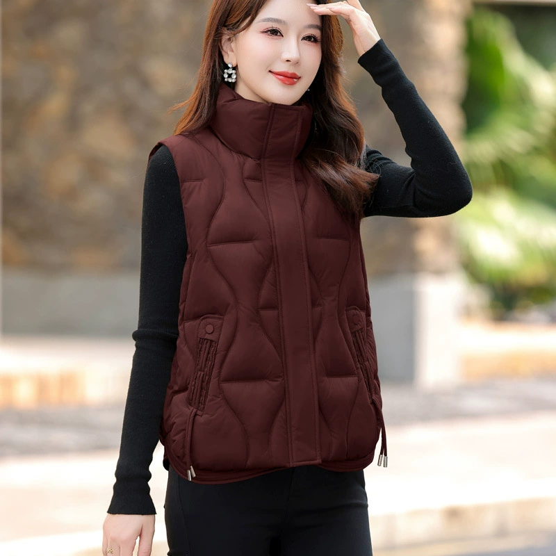 Demi-season down jacket for leisure with down, vest, oversize, increased thickness