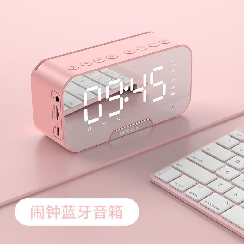 Reloj electrónico bluetooth dormitorio de los estudiantes con alarma de carga de luz nocturna moda multifuncional reloj de radio de voz