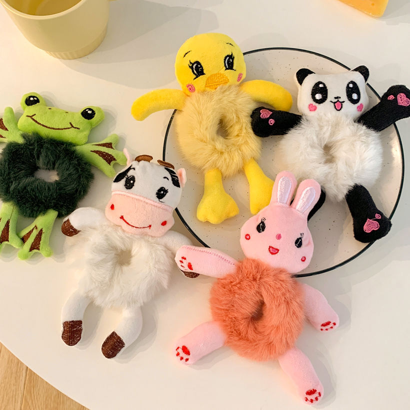 Women's Cartoon Style Cute Animal Plush Hair Tie display picture 1