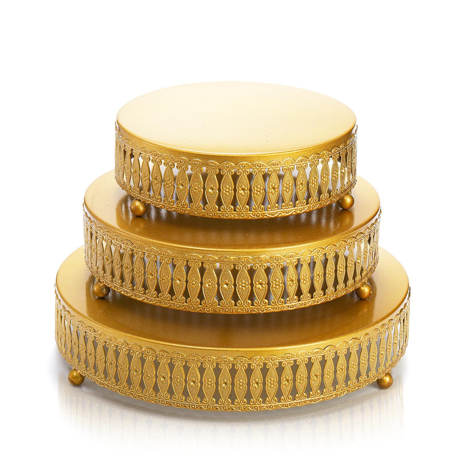 Transfronterizo Amazon temu tres piezas de postre estante de exhibición bandeja de pastel estante de pastel diseño de cumpleaños