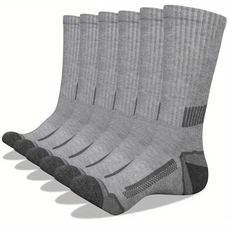 Amazon Cross-Border Men's Socks, Large Size Socks, Men's Foreign Trade Basketball Sports Mid-Calf Socks, Black, White, Gray, Elite Hot-Selling Items