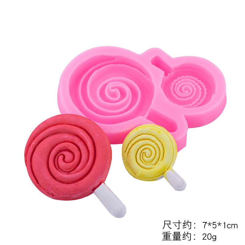 Lollipop silicona molde fondant pastel de chocolate decoración para hornear tarjeta inserción accesorios yeso epoxi jabón hecho a mano