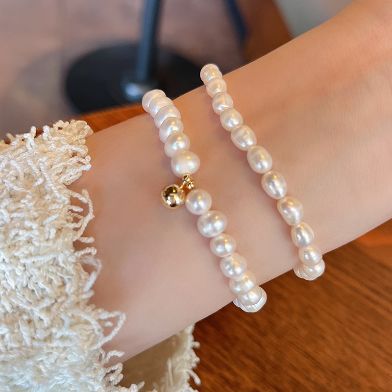 Fashion Round Pearl Beaded Bracelets 1 Piece display picture 1