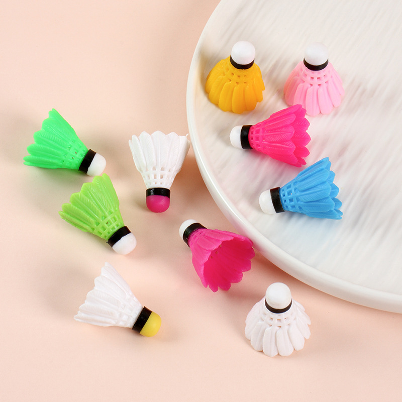 Mini Artificial Badminton Model Colorful Badminton Keychain Pendant Sports Equipment Small Pendant Toys Wholesale