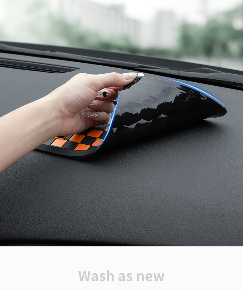 Car multi-functional central control instrument panel car anti-skid pad square diamond check pattern PVC storage pad cross-border
