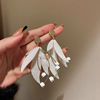 Silver needle, advanced brand earrings, silver 925 sample, flowered, high-quality style, wholesale