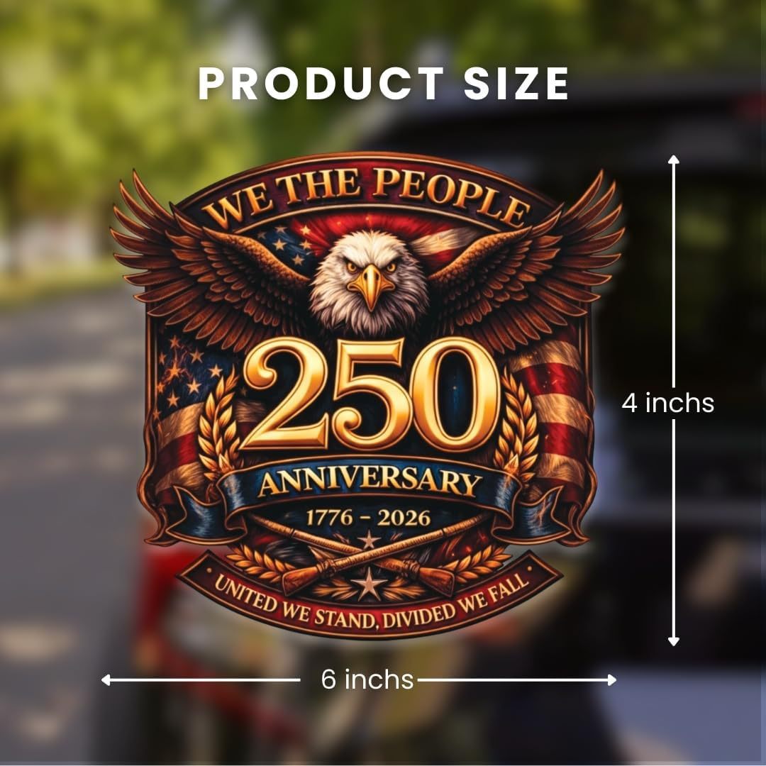 Amazon America 250th Anniversary Auto Stickers Patriotic American Vinyl Bumper Stickers