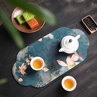 Tea Towel, Tea Cup, Tea Mat, Chinese Tablecloth, Pot Absorbent Tea Towel Mat, Pure Cotton Rag, Tea Set, Accessible Luxury Cover Cloth, Tea Cloth