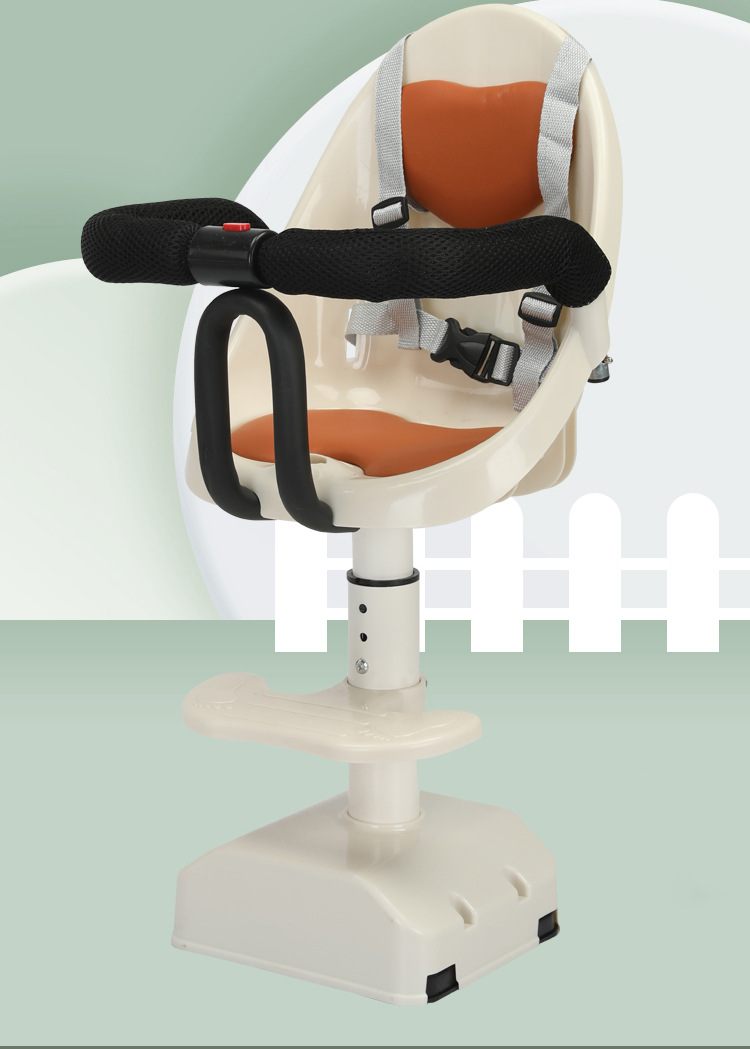 Child seat front baby seat electric car tram children can rotate baby safety seat can be raised and lowered