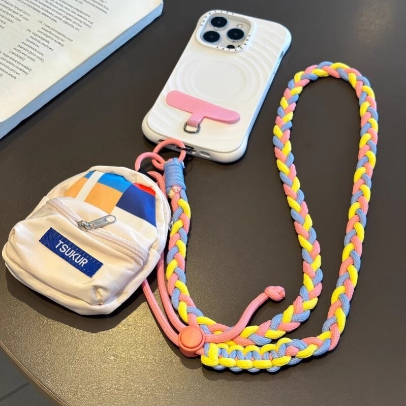 Mobile Phone Lanyard with Small Pouch, Dopamine Color Scheme, Adjustable Crossbody Strap, Storage Bag, Multifunctional Anti-Loss Hanging Chain for Women Mobile Phone Lanyard with Small Pouch, Dopamine Color Scheme, Adjustable Crossbody Strap, Storage Bag, Multifunctional Anti-Loss Hanging Chain for Women