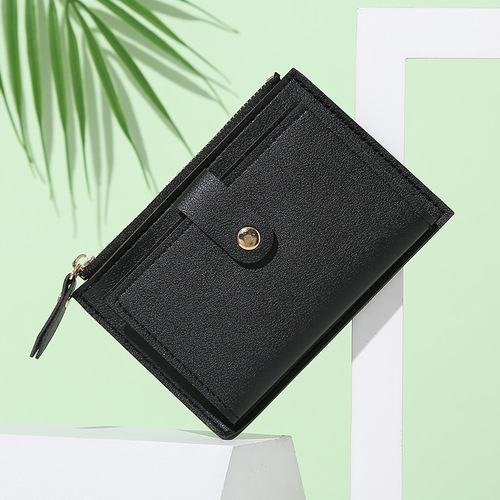  New Women's Wallet Short Wallet Women's Summer Thin Cute Simple Student Coin Purse Women's Niche Design