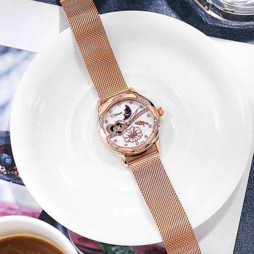 Sun Moon Star Multifunctional Waterproof Student Automatic Women's Mechanical Watch Shell Surface Mechanical Watch Women