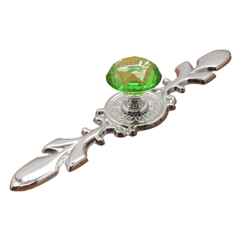 Manija de cristal estilo europeo moderno minimalista armario puerta del gabinete solo agujero plata manija inferior nueva fábrica de Ventas Directas