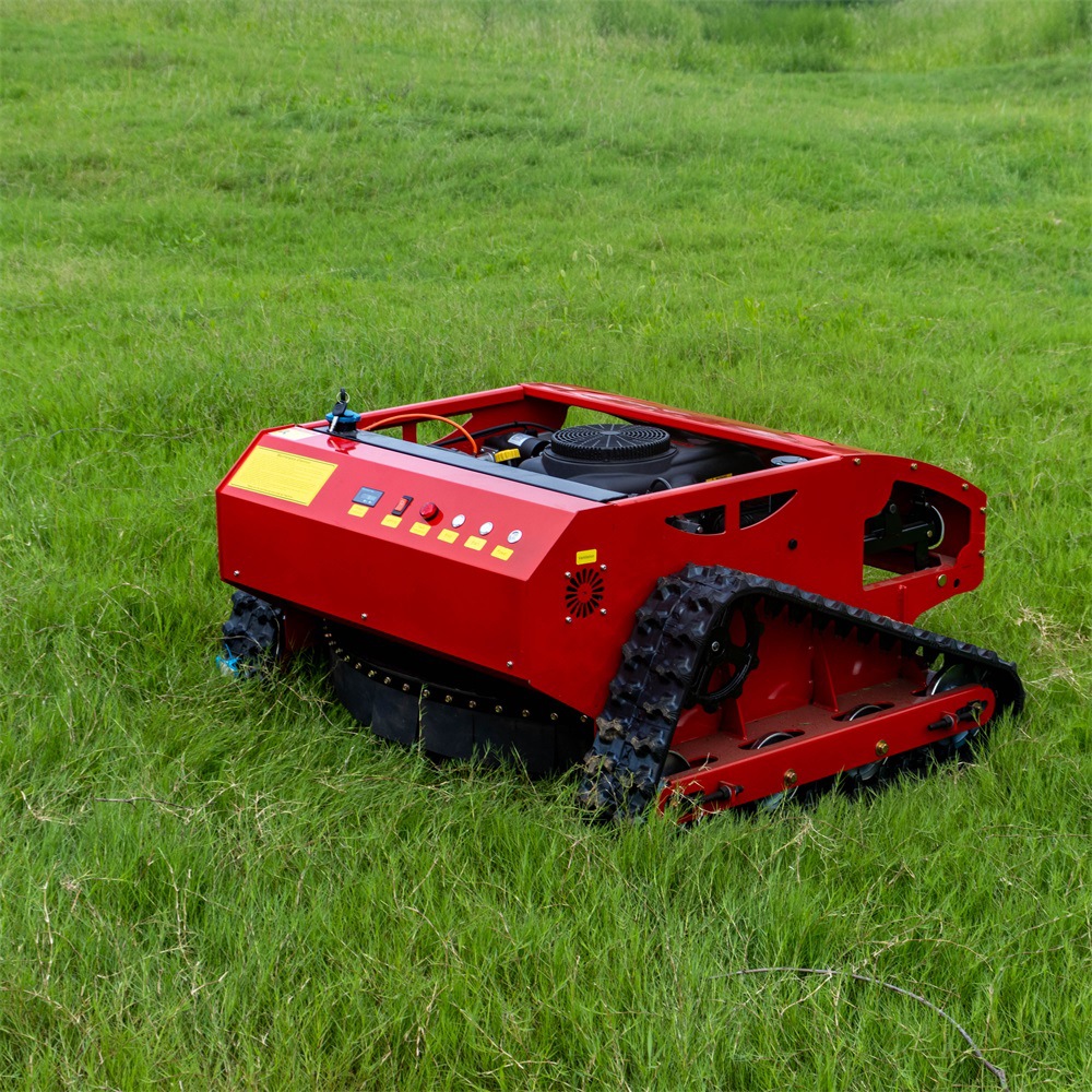源头厂家履带式遥控割草机 800型家用草坪剪草机 山地开荒碎草机