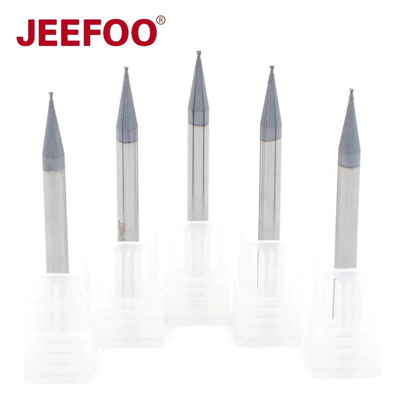 Jiefeng 0.2-0.9 микро-трельевой покрытия сталь с отверстиями глубокий паз фреза микро-диаметр фреза твердосплавная шаровидная головка и фреза