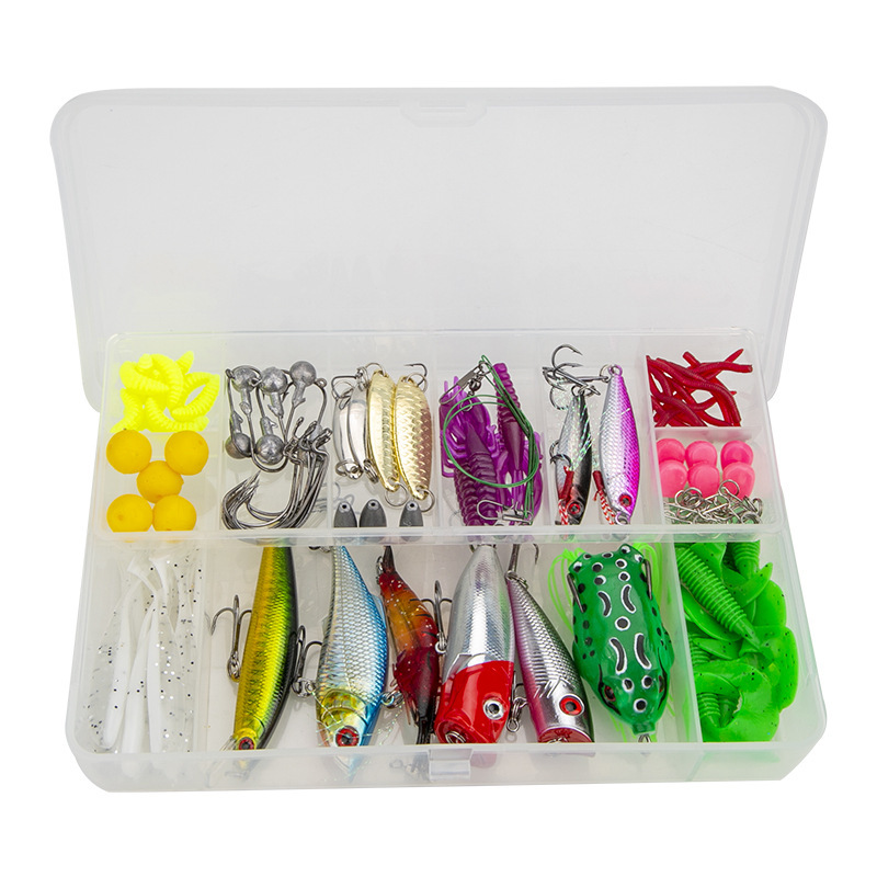 ICEBEL explosión integral 110 piezas de minio boca de lápiz de trueno rana cebo suave caja de cebo de pesca