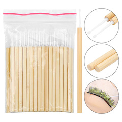 Wholesale false eyelash grafting tool disposable bamboo rod cleaning swabs false eyelash planting cleaning sticks 50 pcs/pack