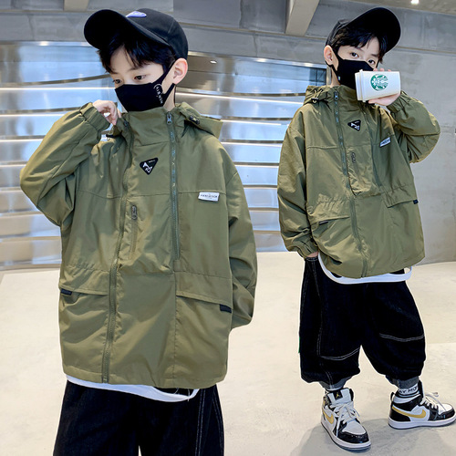 Spring and Autumn children's clothing, Korean style new children's suits, boys' jackets, street-friendly and handsome, middle-aged and older children's spring clothing, baseball uniforms, trendy