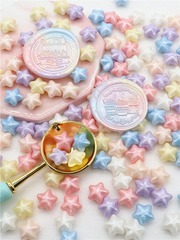 Star Wax Pellets, Enamel Seal Wax Pellet Pearlescent Mixed Macaron Lucky Star Irregular Enamel Wax Pellets