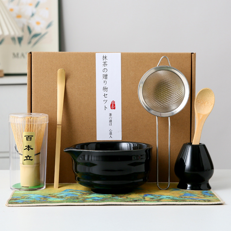 Japonés Matcha tazón Matcha túnica canción té herramientas de pedido taza de té de cerámica taza de té mezclador Matcha cepillo taza de té