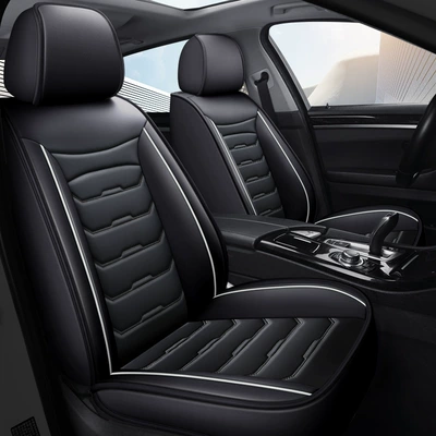 Leather Car Seat Cushions for Five-Seater Cars, Cross-Border Export Manufacturer Direct Delivery, Suitable for All Seasons, Car Accessories Seat Cushions, Seat Covers Wholesale