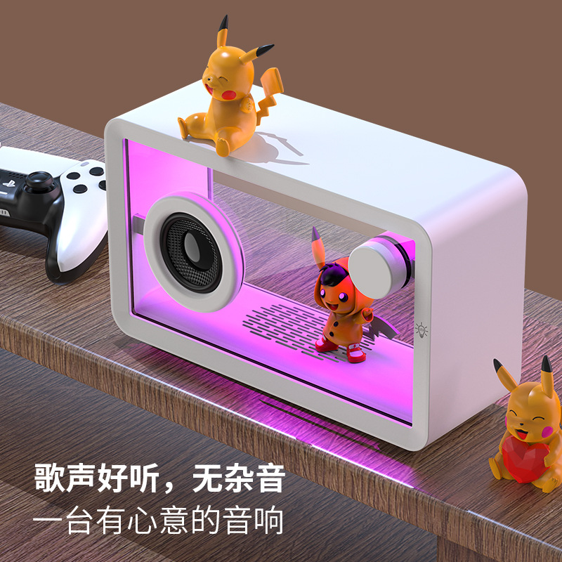 El nuevo altavoz Bluetooth transparente pone regalos de bricolaje a mano para niños RGB luces de ambiente coloridas regalos creativos de escritorio
