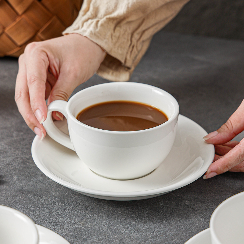 大容量咖啡杯子拿铁杯简约马克杯拉花陶瓷杯小众咖啡杯轻奢高级感|undefined