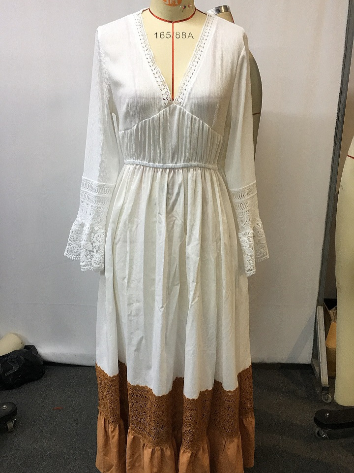 Vintage Western-Style Dress With Denim Print And Bohemian-Inspired Design For Women_ecoleips.com