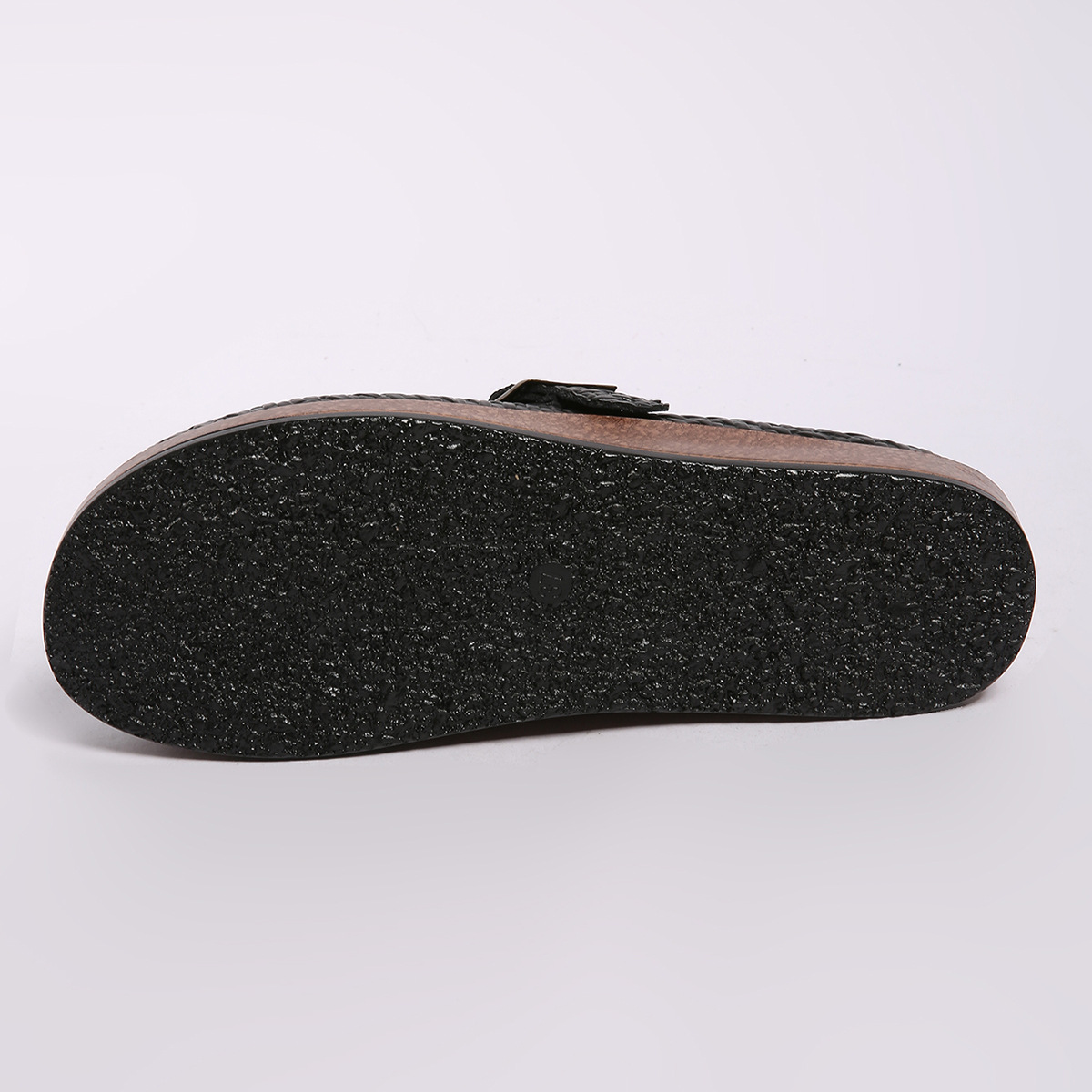 Summer Plus Size Retro Closed Toe Slippers For Women, Flat Low Heel, Wearable With Belt Buckle, Half Slippers_vogvips.com