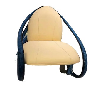 MOVE FRP rocking chair Italian personality designer solid wood lazy leisure rocking chair curved wood Villa sofa chair