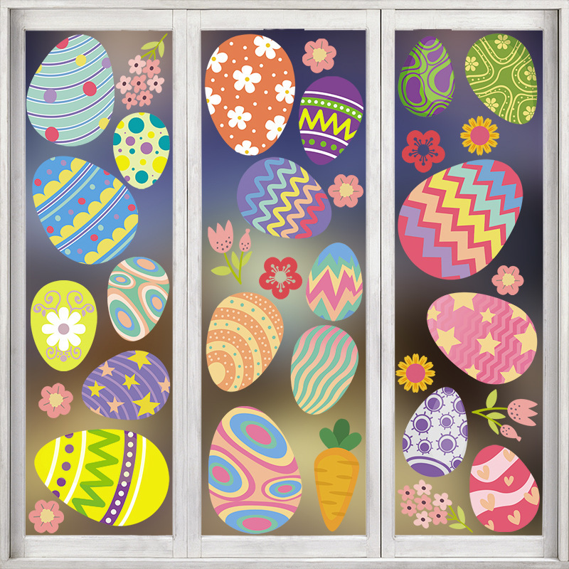 Enze New Cross-border Easter Egg Mall Decorative Glass Window Wall Stickers Holiday Atmosphere Static Static Stickers Enze New Cross-border Easter Egg Mall Decorative Glass Window Wall Stickers Holiday Atmosphere Static Static Stickers