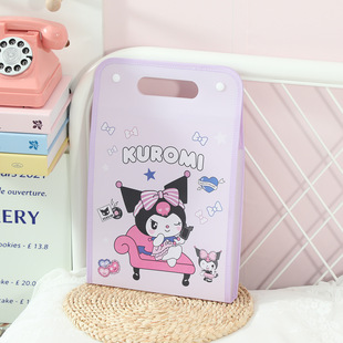 Cartoon 13-layer student examination paper holder portable organ bag kulomi subject classification storage bag multi-layer sorting clip bag