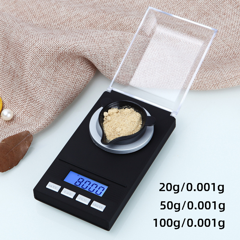 批发跨境电子称0.001g 电子天平黄金口袋秤 高精度珠宝秤一件代发