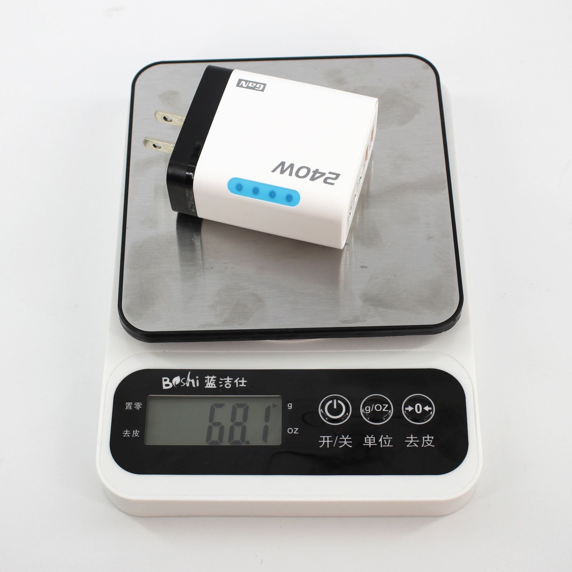 Transfronterizo 240W con lámpara 3PD + doble USB cargador multipuerto estándar de EE.UU. y Europa para cabeza de carga de Apple Huawei