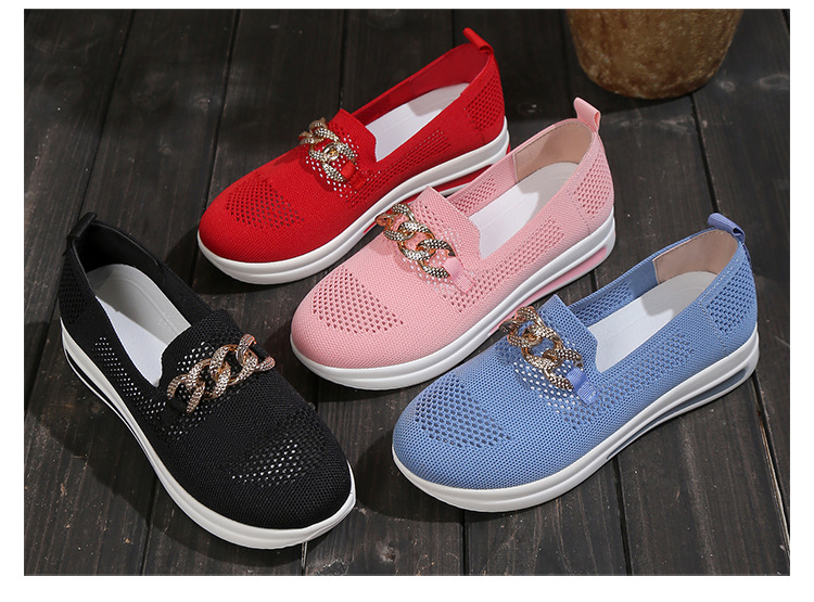 Women's Casual Solid Color Chain Round Toe Flats display picture 3