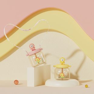 Customized children's water cup anti-fall high-value learning drinking cup cartoon animal water cup ppsu children's straw straight drinking cup