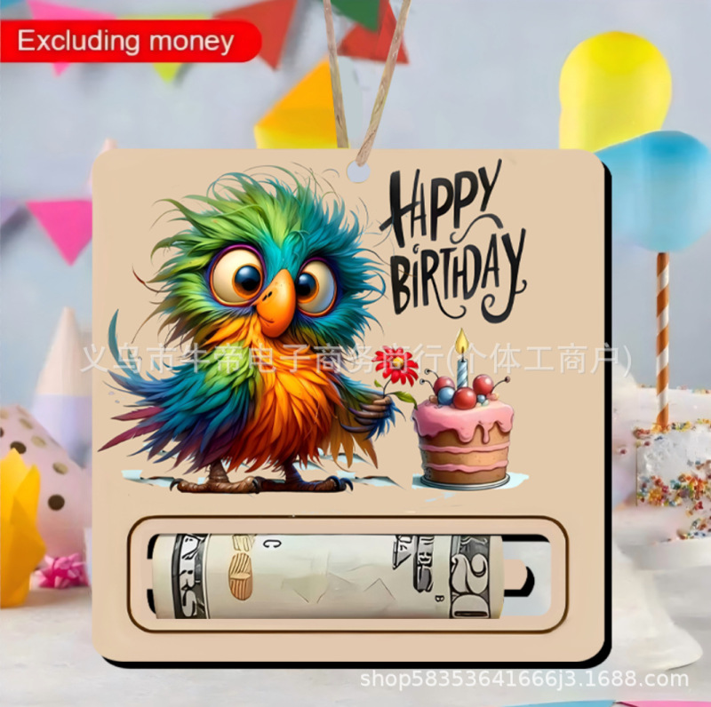 Amazon 新しい木製パーソナライズされたマネークリップ誕生日装飾バルーンマネークリップギフトホリデーデコレーションペンダント|undefined