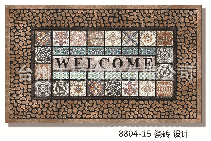 工厂跨境热卖脚垫进门口防滑垫入户门垫美式室外橡
