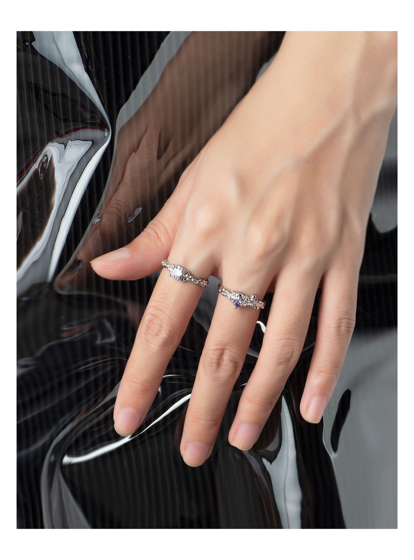 Simple Style Geometric Copper Plating Artificial Gemstones Rings 1 Piece