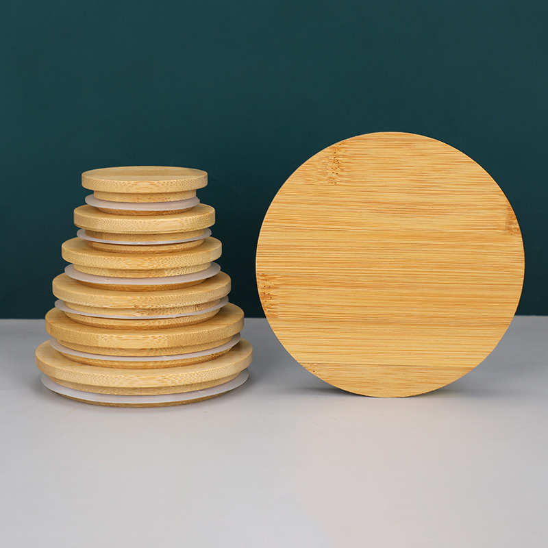 メーカー卸売キャンドルカップパインウッド竹蓋シリコンリングシール蓋手作りワックス容器キャンドルホルダーカップ蓋|undefined
