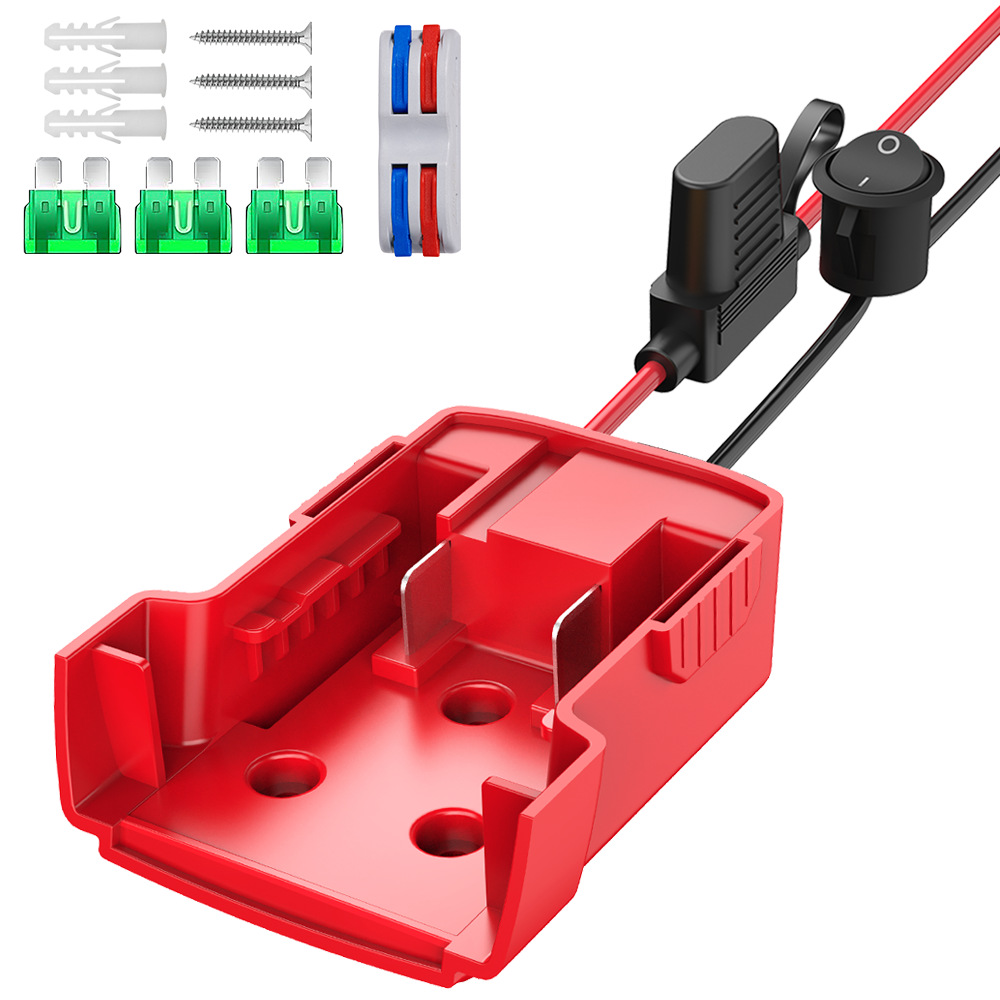 Milwaukee para batería de litio Miwage 18V DIY con adaptador de cable conector de adaptación de descarga externa