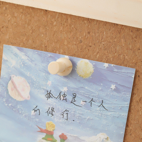 diy wood small clip small photo clip decorative cork board I-shaped nail press nail office home solid wood color clip