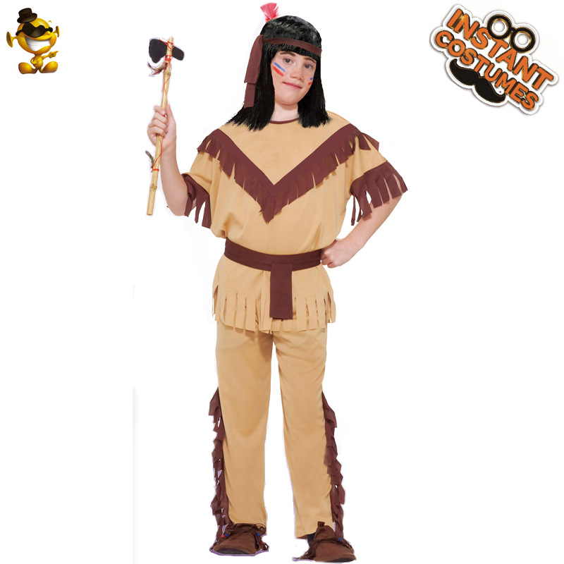 Halloween niño niños aborígenes indios juego de rol etapa rendimiento partido traje Cosplay