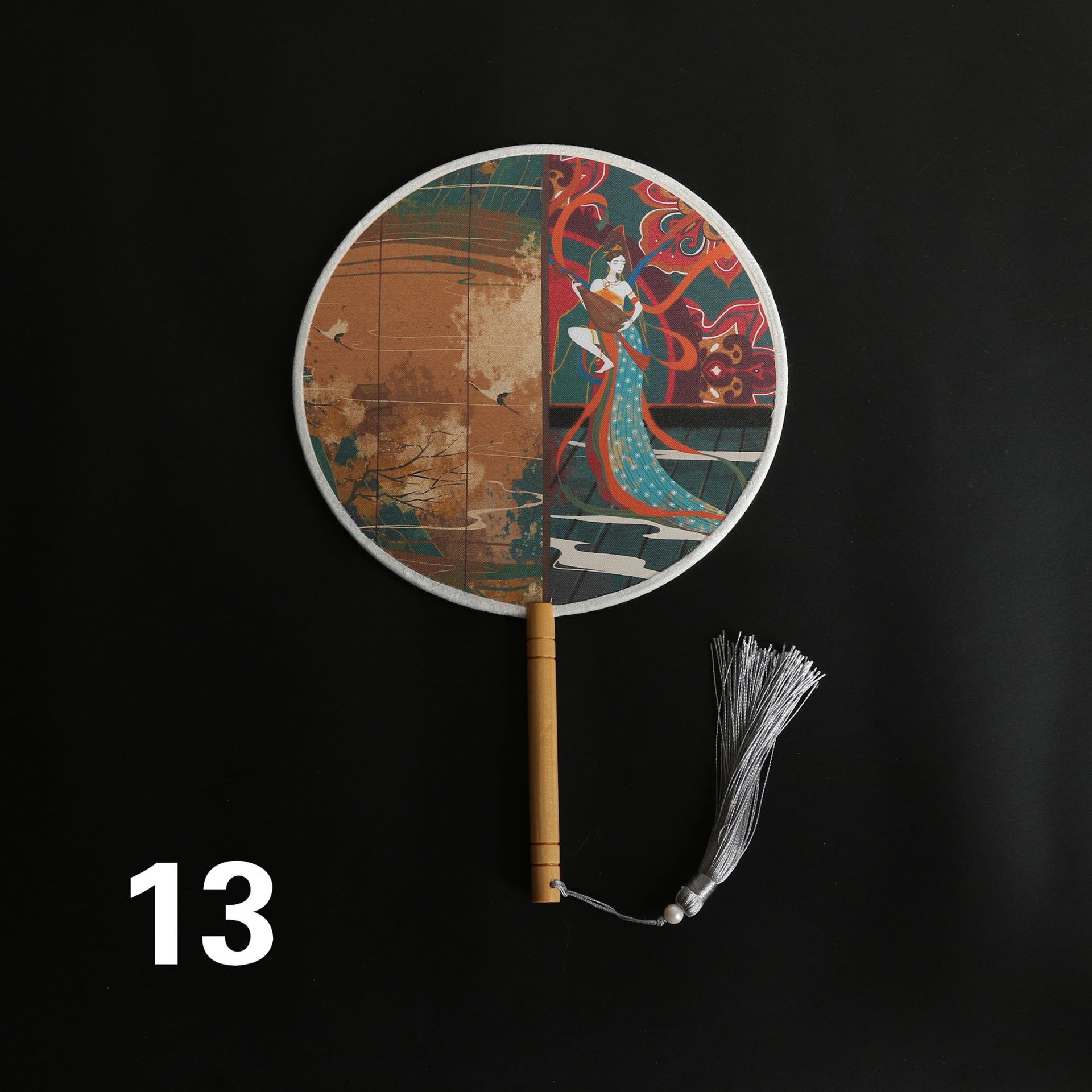 Entrega de una pieza dama de honor de moda Nacional mejor hombre ventilador danza foto paño de doble cara ventilador de la boda al por mayor ventilador de publicidad de dibujos animados