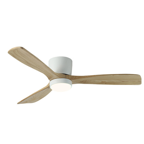 Simple solid wood fan without light, living room fan light, Nordic restaurant cross-border smart remote control ceiling LED ceiling fan light