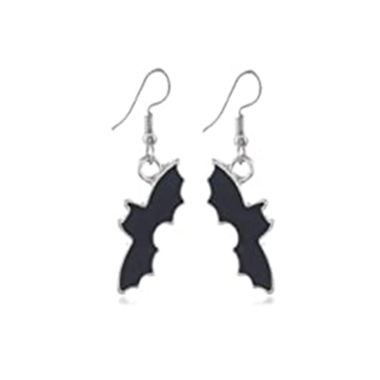 Cat, Spider Pattern Women'S Gender 1 Pair Halloween Gothic Cat Spider Alloy Drop Earrings