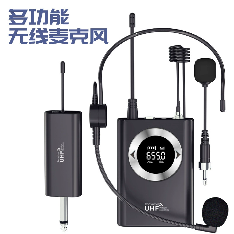 Многофункциональный беспроводной микрофон OEM для преподавания, головной усилитель, гарнитура, ручной микрофон для речи